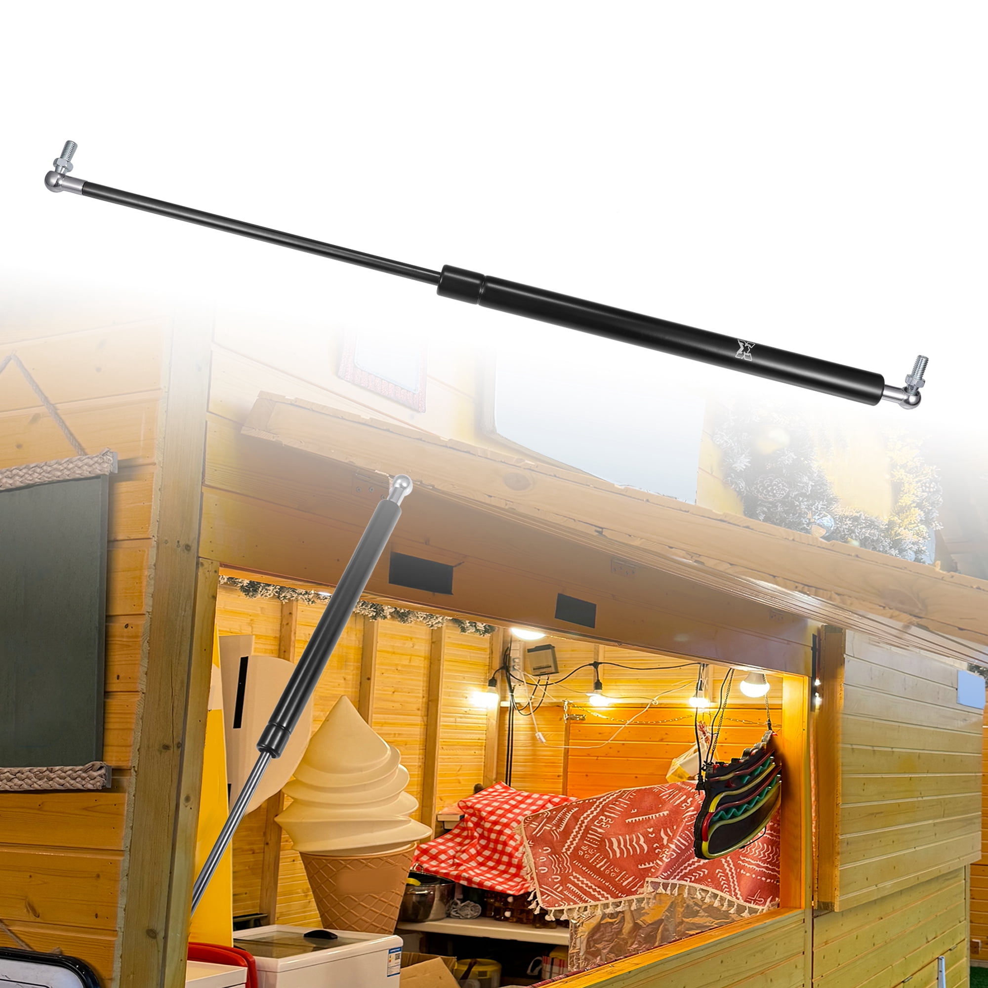 Unique Bargains 24inch Black Lift Supports Strut Gas Spring with Mounting Bracket 134lb