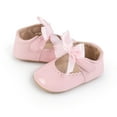 thumbnail image 4 of Yoyauz Baby Girl Mary Jane Shoes Anti Slip Rubber Sole Ballet Slippers Princess Dress Wedding Shoes Newborn Kids Shoes Toddler Shoes（0-12 Month）, 4 of 11