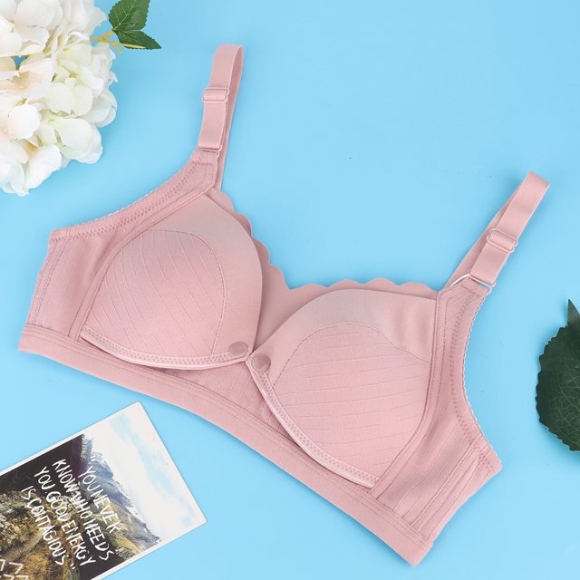 Sujetador de lactancia de algodón fino para mujer ropa interior de lactancia posparto transpirable antihundimiento ropa interior de lactancia verano ANGGREK Otros