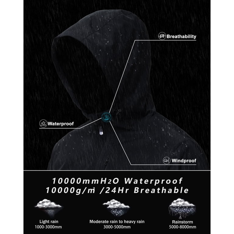 Weilanxin Men's Waterproof Packable Rain Jacket photo 8