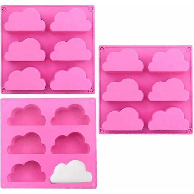 Soap Molds Cloud Mold Silicone Mold, 3 Cloud Shaped Decoration Molds, Silicone Cloud Mold