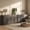 Bijou Ebony BBCC, variant on BELLEZE Modular Sideboard Cabinet Set Freely Configurable, 4-Piece Modern Buffet Cabinet contain 2 Arched Wood Door Cabinet and 2 3-Drawer Storage, Media Console for Living Room Kitchen, Ebony