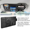 thumbnail image 4 of Car Sun Visor Card Organizer PU Leather Storage Bag Black for Car with Classic Color Scheme and Large Capacity, 4 of 8