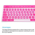 thumbnail image 4 of Pc Keyboard Cover Skin Silicone Desktop Keyboard Skin 17.3"x5.3" Rose Red 1Pcs, 4 of 5