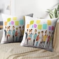 thumbnail image 3 of LALILO Throw Pillow Covers Teenagers Characters Online Retro Cushion Cover 18" x 18", 2 Pack, 3 of 6
