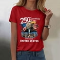 thumbnail image 2 of CAICJ98 250th Anniversary USA Shirt for Women 250 Years of Freedom American 1776 2026 T Shirt for Women (Red,S), 2 of 8