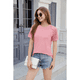 thumbnail image 3 of Camisetas de Corta con Encaje para Mujer, Estilo Ejecutivo, Color Rosa, Talla L, 3 of 9