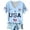 C-Light Blue130, variant on DHFJKG 4Th Of July Shirts For Women V Neck Short Sleeve Letter Graphic Tees 1776-2026 250Th Anniversary USA T Shirt Top