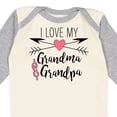 thumbnail image 4 of Inktastic I Love My Grandma and Grandpa Heart and Arrows Boys or Girls Long Sleeve Baby Bodysuit, 4 of 5