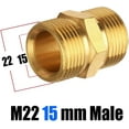 thumbnail image 3 of EDOU Pressure Washer Coupler | M22 15mm Male/M22 14mm Female | 4500 PSI Max, 3 of 4