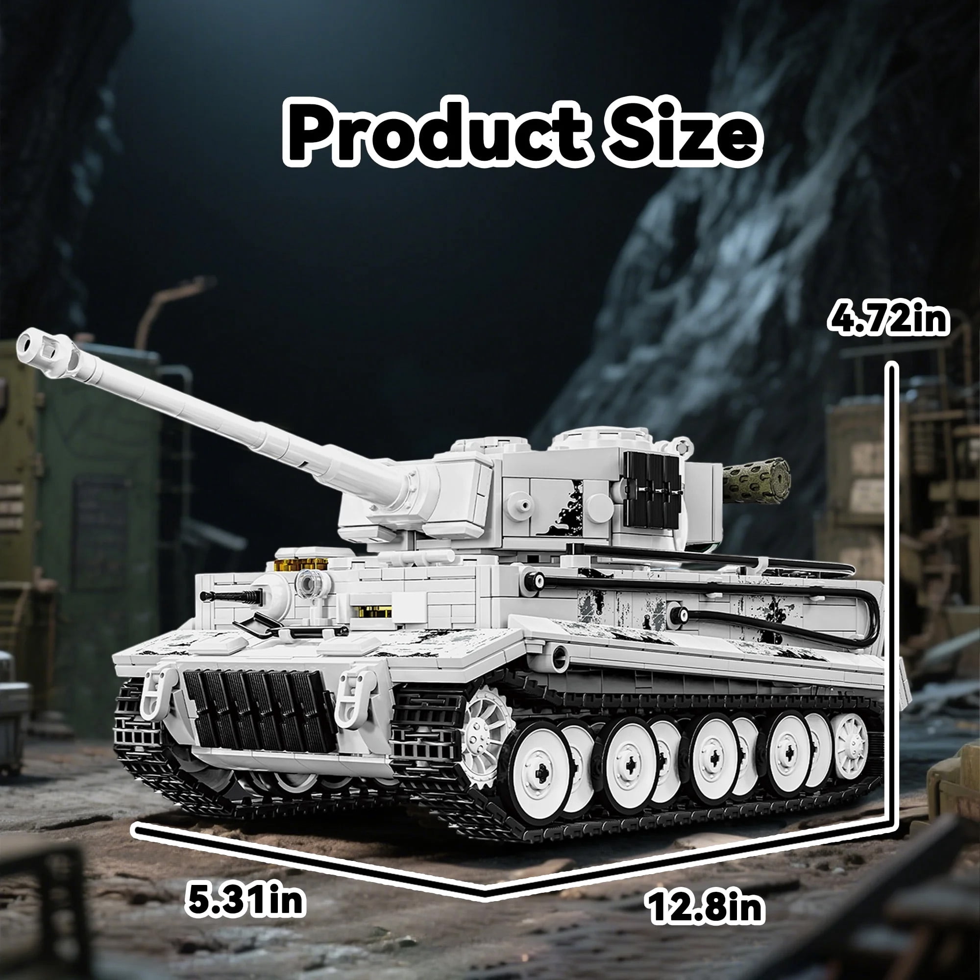 GZBrick Tiger Heavy Tank Building Sets WW2 Military Toy for Adults Boy Compatible with Lego 1736PCS