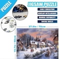 thumbnail image 2 of 1000 Pieces Snowy Winter Night 70 x 50 cm Jigsaw Puzzles for Adults Educational Game Challenge Toy 1000 Piece Jigsaw Puzzles for Adults Kids, 2 of 4
