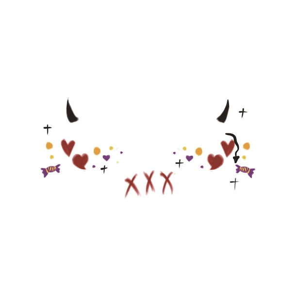 Almohadillas de cúrcuma para la cara, pegatinas para ojos, delineador de ojos, sombra de ojos, pegatinas temporales, pegatinas para mujeres y niñas, accesorios para disfraces de Halloween, ropa de cos