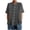 Grey, variant on Womens Oversized Pintuck t shirt Crew Neck Button top Casual Solid Color Blouse Summer Retro Fashion Pullover Style tee