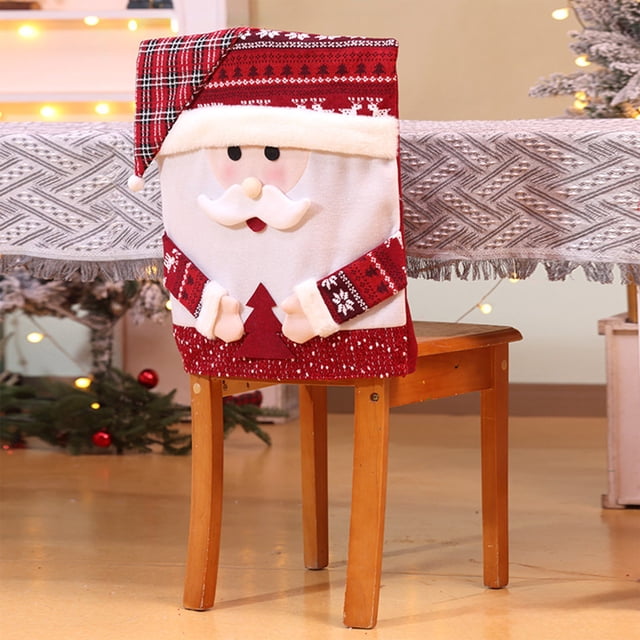 Christmas Chair Covers Christmas Chair Back Covers Restaurant Chair Covers Detachable And Washable Chair Covers Christmas Party Decorations