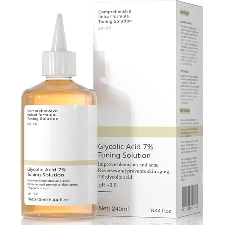 Glycolic Acid 7% Toning: Glycolic Acid Toner Keep The Skin Moist Exfoliate Exfoliating Serum for Face - Glycolic Acid 7% Suitable for Adults to Use at Home 240ml