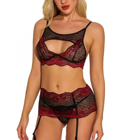 

POROPL Lingerie For Women Classic Halter Role Play Valentine S Day Teacher Sleepwear Square Neck Hook And Loop Sleepwear For Women