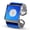 Blue, variant on Gold Square Cuff Bangle Watch with White Dial, Elegant Women’s Quartz Bracelet Watch