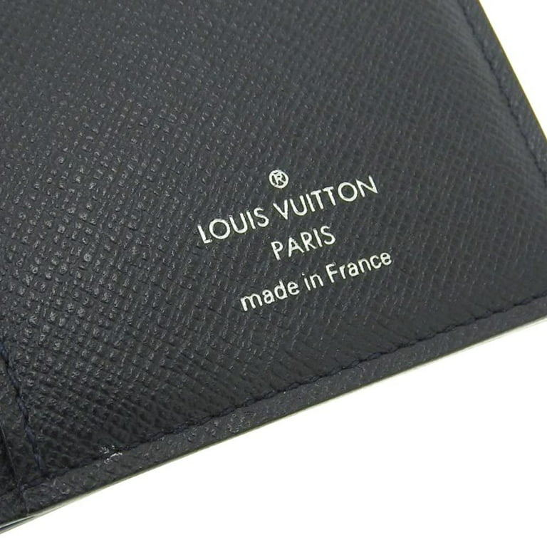 Authenticated used Louis Vuitton Louis Vuitton Taiga Portefeuille Brazza Noir M30502 Bifold Long Wallet, Men's, Size: (HxWxD): 19cm x 10cm x 1.5cm /