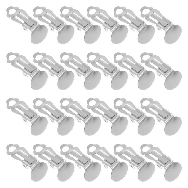 MasteelfCA 100 Pcs Clips de Base pour Boucles d'Oreilles Sûrs Non Percées Accessoires de Boucles d'Oreilles DIY