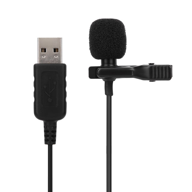 Micrófono Con Clip Para Cuello ANGGREK USB Omnidireccional De Alta Sensibilidad Antiruido