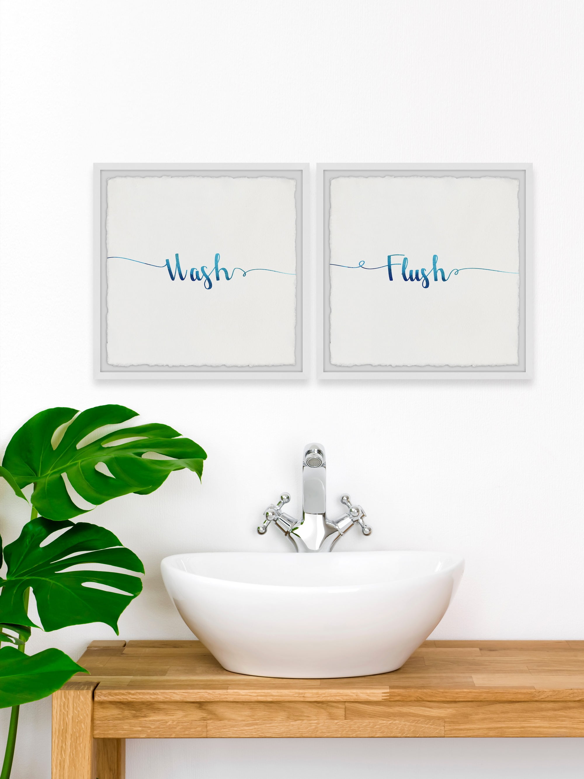 Marmont Hill Wash and Flush the Toilet Diptych, 24" x 48"