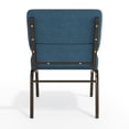 thumbnail image 6 of Emma + Oliver 4 Pack 21"W Stacking Church Chair in Blue Fabric - Gold Vein Frame, 6 of 10