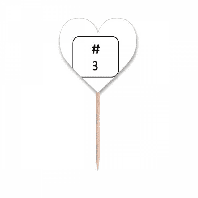 Symbole du Clavier 3 Drapeaux de Cure-Dents Art Déco Coeur Lable Cupcake Pics
