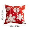 thumbnail image 3 of PEONAVET Polyester Pillowcase Christmas Pillowcase Christmas Tree and Christmas Snowflake Embroidery Pillowcase About 18 X 18 Inches Suitable for Christmas Decoration Home Decoration, 3 of 6