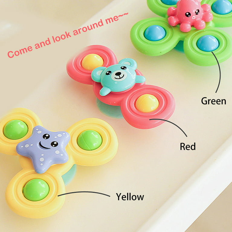 Vanmor Baby Suction Cup Spinning Top Toys | Window Spinner Spinning Toys  for Toddlers 1-3 | Pop Up Montessori Sensory Airplane Travel Bath Tub  Summer