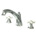 thumbnail image 1 of Kingston Brass Metropolitan Roman Tub Filler with Porcelain Cross Handles, 1 of 1