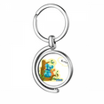 thumbnail image 1 of Australia koala y eucalipto acuarela Rotating keychain Metal Keyring Holder, 1 of 2