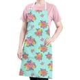 thumbnail image 5 of Pioneer Flower Floral Print Pattern Apron for Women and Men, Cotton Linen Waterproof with Pockets, Adjustable, 33x27 Inch for Kitchen, Gardening, BBQ, Salon, 5 of 6