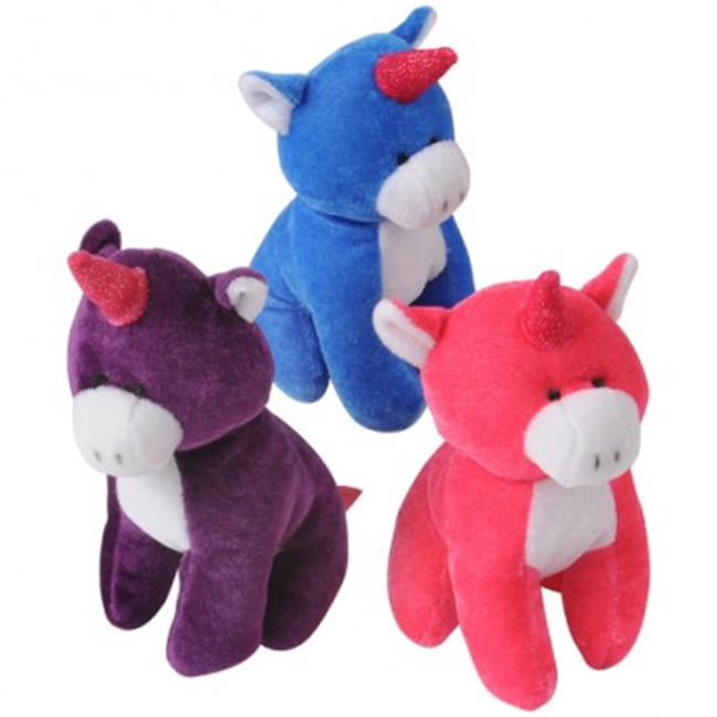 12pk Unicorn Stuffed Animal Toy And Pet Carrier Set Party Supplies For Girls 