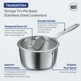 thumbnail image 3 of Tramontina Tempo Tri-Ply Base Stainless Steel 10-Piece Cookware Set with Glass Lids, Pots and Pans Kitchen Set, Induction-Ready, Oven-Safe, Dishwasher-Safe, 3 of 10