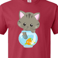 thumbnail image 4 of Inktastic Cute Cat, Little Cat, Kitty, Kitten, Fish Bowl T-Shirt, 4 of 5