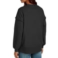 thumbnail image 4 of Oversized Sweatshirt for Women Long Sleeve Drop Shoulder Casual Seams Plain Crewneck Sweatshirts Pullover Tops, 4 of 7