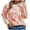 Pink, variant on Lovskoo 2024 Sweaters for Women Trendy Casual Round Neck Long Sleeve Print Comfy Sweater Black