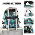 thumbnail image 3 of FORMRS Mini Backpack Purse for Women Quilted Travel Daypack Casual Shoulder Bag, Light Blue Geometric Pattern, 3 of 7