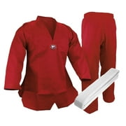 V-Neck Taekwondo 7.5 oz Gi Uniform Red