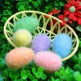 thumbnail image 6 of Famyfamy Cartoon Egg Multicolor Diy With Basket For DIY Crafts Home Decorations Colorful Simulation Easter Eggs, 6 of 11