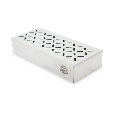 Smoke Box - Stainless Steel Smoker Box for BBQ Grill Wood Chips - Add Real Barbecue Smoke Flavor for Gas or Charcoal Grills