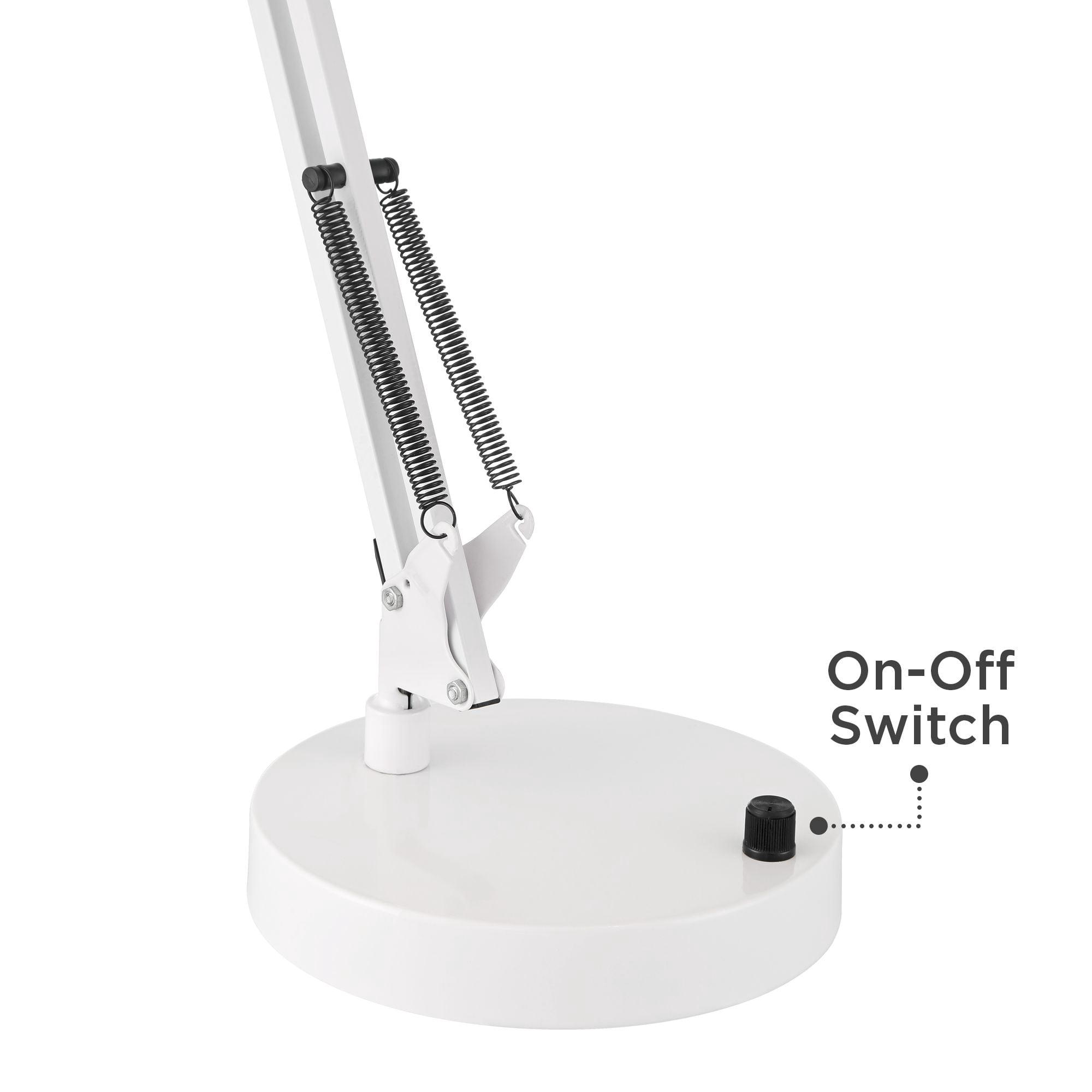 360 Lighting Shoup 33 1/2" Tall Large Modern Desk Lamp USB Port Architect Adjustable Height White Finish Metal Single Charging