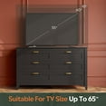 WLIVE 6 Drawer Dresser, Retro Chest of Drawers with Mental Handle