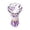 Purple, variant on Embossed Glass Vase Scalloped Wavy Rim Crystal Flower Vase For Home Decor Housewarming Gift(Purple-24Cm)