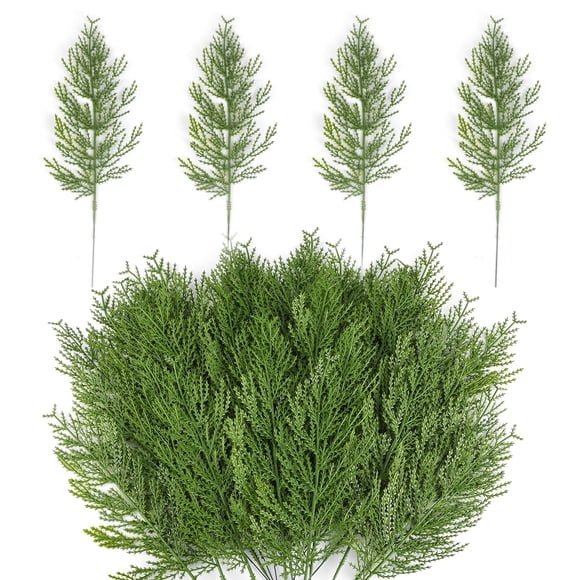 Ramas de pino artificiales Hananona, 40 unidades, 35 cm, color verde