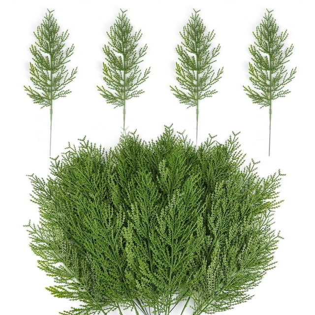Ramas de pino artificiales Hananona, 40 unidades, 35 cm, color verde