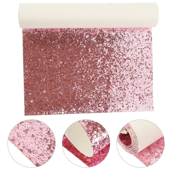 WRISTBIQUE Handmade Bag Accessory Glitter Fabric Sheet Pink Sequin 1Pack