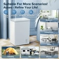 thumbnail image 4 of Auseo 3.5 cu ft Chest Freezer Free Standing Top open Door Deep Compact Freezer with 7 Gear Adjustable Temperature, Suitable for Home/RV/Kitchen/Office-White, 4 of 9