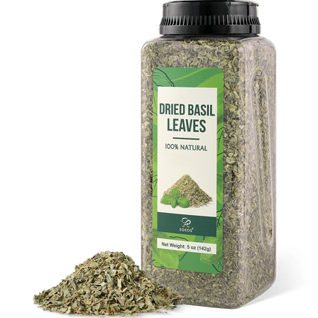 Soeos Dried Basil Leaves, 142g, 5oz